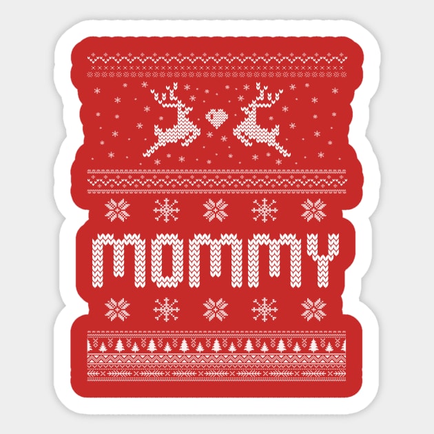 Ugly Christmas Sweaters - Mommy Sticker by Wintrly